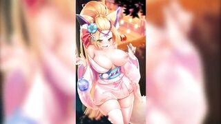 Hentai Uncensored Playing with Slut Boobs and Pussy Mina Project QT - 2 image
