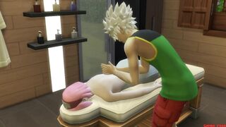 Kakashi fucks Sakura in massage Naruto Hentai Netorare Young wife cuckold husband - 7 image