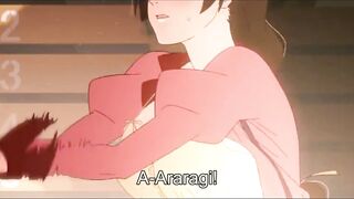 Kizumonogatari - Araragi wants to touch Tsubasa breasts scene - 7 image