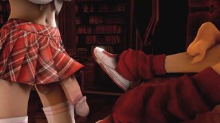 3D Futanari DP - Two Shemales fuck girl in pussy and ass