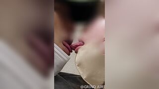 A gal who is happy to have a saffle chew while giving a - 4 image