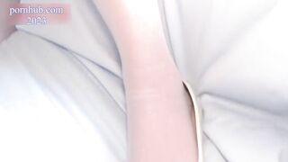 Massive squirting masturbation with a vibrator in a wedding dress part 1 - 4 image