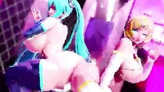 Futa Futanari Anal Gangbang Huge Cumshots 3D Hentai - 2 image