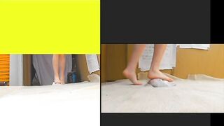 Trampled on my face by Japanese beauty's foot! Two-way view! - 8 image