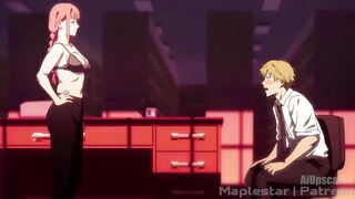 4K Chainsaw man, Denji finally gets his treat from Makima. Ai Upscaled | Maplestar - 3 image