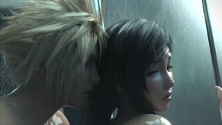 Final Fantasy Tifa Romantic Shower (3D Hentai) - 1 image
