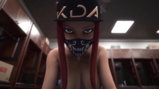 3D Hentai KDA Akali Fucked On The Backstage League of Legends Uncensored Hentai - 8 image
