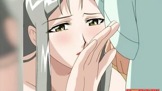 Hentai Pros - Jun Fucks Blonde Sae's Mouth But He's Craving Her Stepmom's Ms Keiko Big Milky Boobs - 10 image