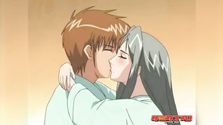 Hentai Pros - Jun Fucks Blonde Sae's Mouth But He's Craving Her Stepmom's Ms Keiko Big Milky Boobs - 7 image