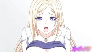 Hentai / Seduced an office milf in pantyhose with his big young cock - 7 image