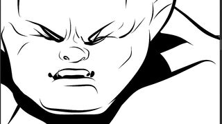 Naked dungeos & dragons fantasy elf girl running from big dicked cave troll in hentai cartoon style. - 4 image