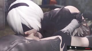 Nier automates oral sex on my best friend - 2 image