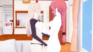 Chainsaw Man Hentai 3D Lesbian - Makima x Power - 3 image
