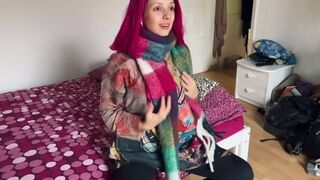 Unexpected Squirting By A Cutie Who Masturbates to Warm Up After Heavy Rain - 1 image