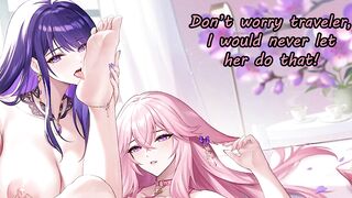 Yae Miko and Raiden Ei make you their pet(femdom, feet, humiliation, domination, edging, JOI) - 7 image