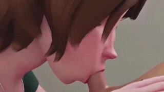 Cass Deepthroat Blowjob Cumshot 3D Hentai - 9 image
