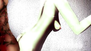 Imperceptibly inserted his penis into Lucyna. Cyberpunk hentai 2d Cartoon Porn 18+ - 3 image