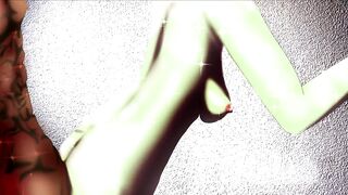 Imperceptibly inserted his penis into Lucyna. Cyberpunk hentai 2d Cartoon Porn 18+ - 4 image