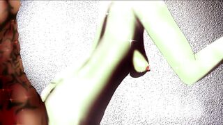 Imperceptibly inserted his penis into Lucyna. Cyberpunk hentai 2d Cartoon Porn 18+ - 5 image