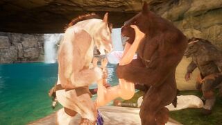 Crowd of horses fucked a girl in three Wild Life - 3 image