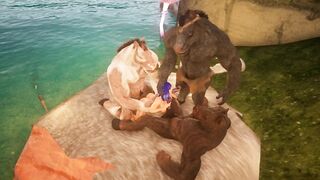 Crowd of horses fucked a girl in three Wild Life - 8 image