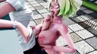 Futa Futanari Deepthroat, Titfuck and Anal Huge Cumshots 3D Hentai
