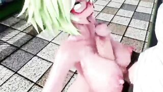 Futa Futanari Deepthroat, Titfuck and Anal Huge Cumshots 3D Hentai - 7 image