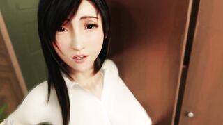 3D Hentai Tifa Lockhart Creampied Fucked In The Office To Get Job Final Fantasy 7 Remake Uncensored - 2 image