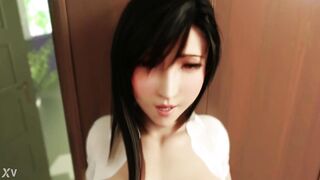 3D Hentai Tifa Lockhart Creampied Fucked In The Office To Get Job Final Fantasy 7 Remake Uncensored - 6 image