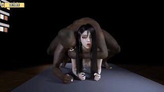 Hentai 3D - 108 Goddess (ep 14) - Threesome with two black cock