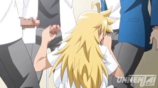 Busty MILF Fucks all the College Virgins - Hentai - 4 image