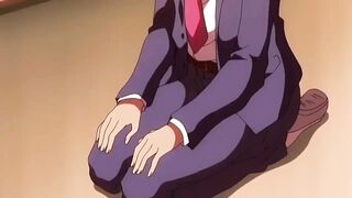 Two Horny Hentai MILF Suck Same Cock In Threesome - 4 image