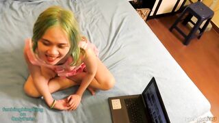 Schoolgirl Watches too Much Porn and Fucks Laptop Repair - 2 image
