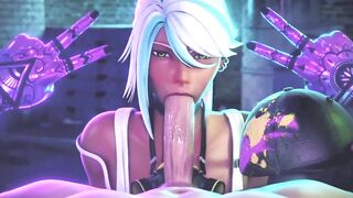 cyberpunk sucking big realistic PENE