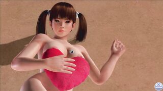 Dead or Alive Xtreme Venus Vacation Leifang Valentine's Day Heart Cushion Pose Nude Mod Fanservice A