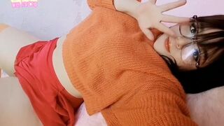 Hot Velma gets a dildo