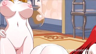 Fairy Tail Hentai --Menage Natsu x Lucy x Erza - 3 image