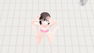 Toyota's anime girl shakes big breasts in a pink bikini - 10 image