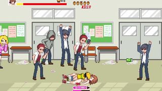 *School dot fight* Hot teen gets fucked by classmates eager for pussy and ready to fill her with cum | Hentai Games Gameplay | P1 - 10 image