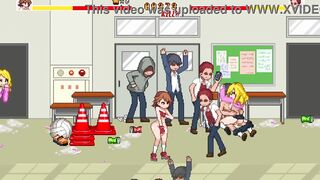 *School dot fight* Hot teen gets fucked by classmates eager for pussy and ready to fill her with cum | Hentai Games Gameplay | P1 - 5 image