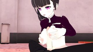 DEMON SLAYER Kanao Tsuyuri is caught to be fucked and gives a great blowjob with her tits Anime H - 10 image