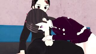 DEMON SLAYER Kanao Tsuyuri is caught to be fucked and gives a great blowjob with her tits Anime H - 2 image