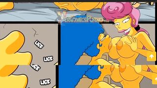 The Simpsons Milf Marge Simpson Has Lesbian Sex Porn Comic, Cartoon Porn Parody - 8 image