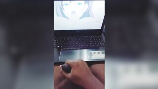 Jerking off by watching Hentai porn video. - 2 image