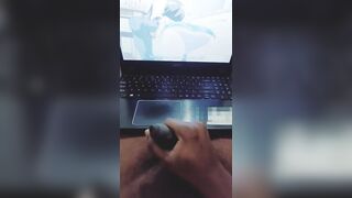 Jerking off by watching Hentai porn video. - 3 image
