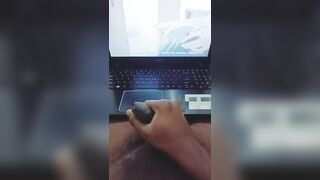 Jerking off by watching Hentai porn video. - 5 image