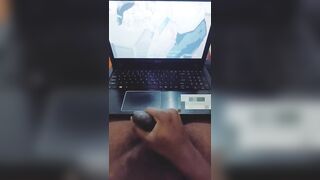 Jerking off by watching Hentai porn video. - 8 image