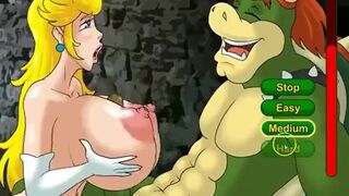Mario Princess Peach Fucking the Bad Monster Huge Tits Pumping Cum - 1 image