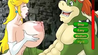Mario Princess Peach Fucking the Bad Monster Huge Tits Pumping Cum - 7 image