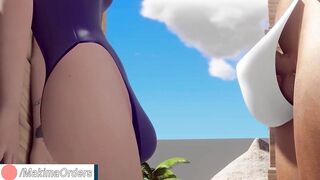 Ashe and Pharah at the Beach | MakimaOrders - 3 image